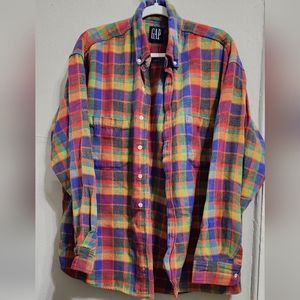 Vintage GAP Rainbow Flannel